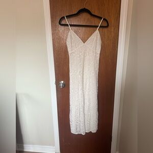 Zara White Lace Maxi Dress